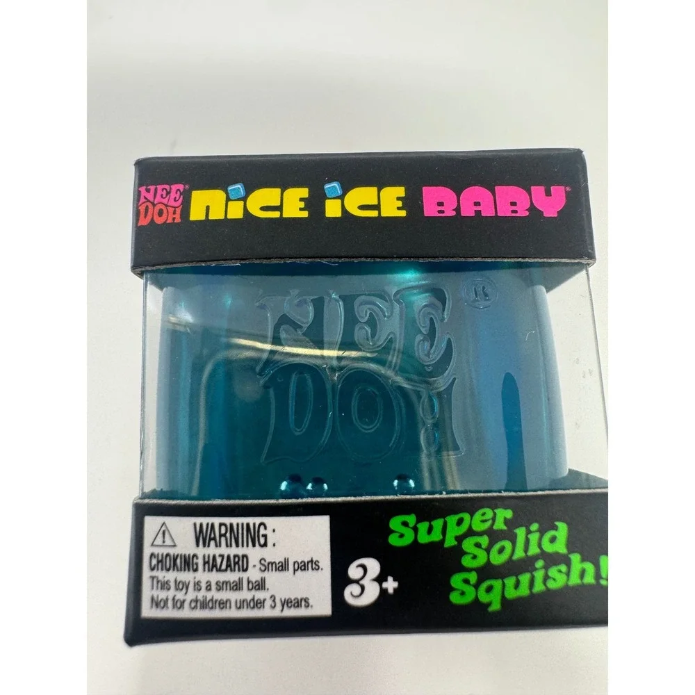 NeeDoh Nice Ice Baby Cube Fidget Squish Toy Nee Doh Mini Squeeze Ball NEW